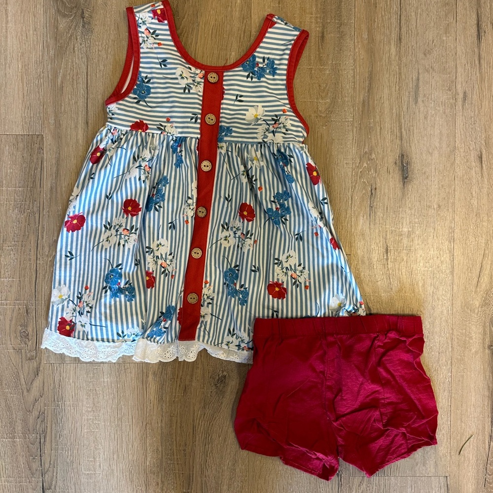 Cheeky Plum Striped Floral Top